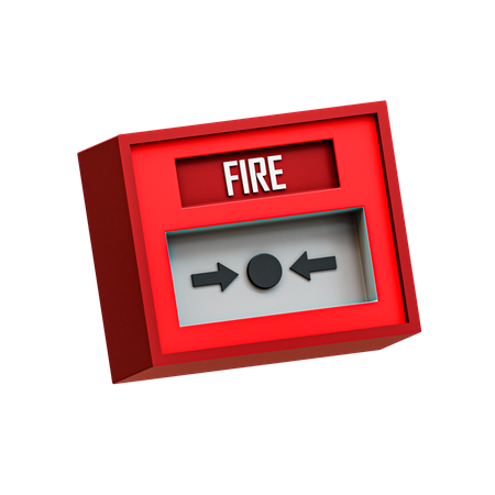 Emergency Fire Button  3D Illustration