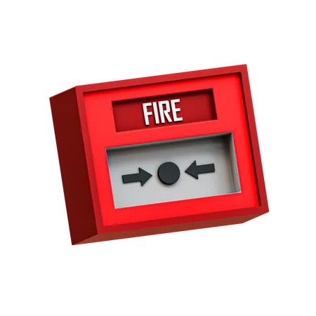 Emergency Fire Button  3D Illustration