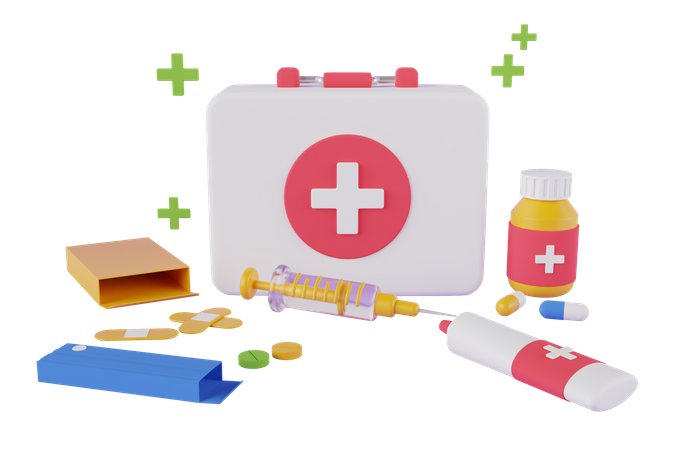 Emergency first aid kit  3D Icon