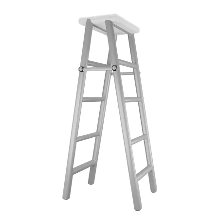 Emergency folding stairs  3D Illustration