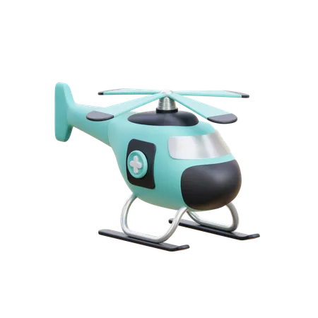 Emergency Helicopter  3D Icon