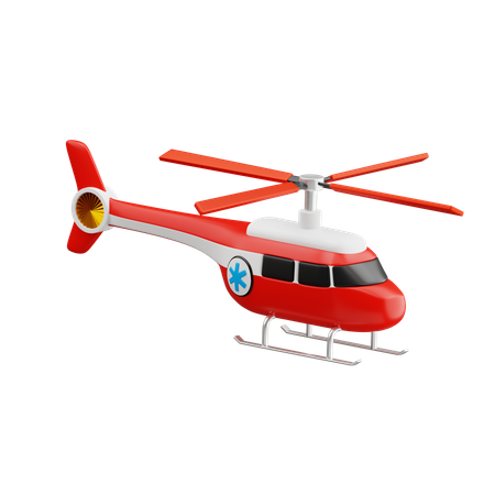 Emergency Helicopter  3D Icon