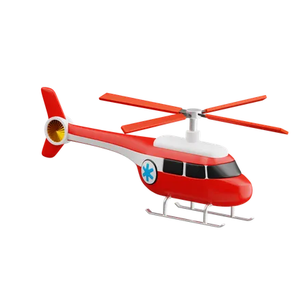 Emergency Helicopter  3D Icon