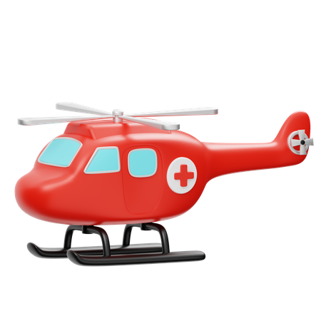 Emergency Helicopter  3D Icon