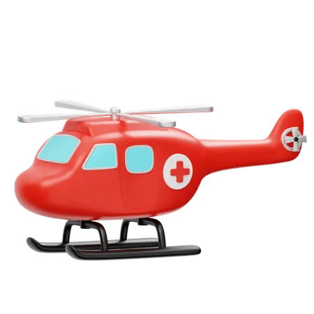 Emergency Helicopter  3D Icon