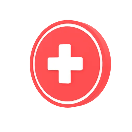 Emergency Medical Care Road Sign  3D Icon