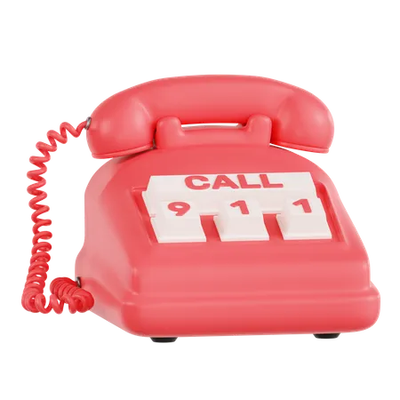 911 Emergency Number  3D Icon