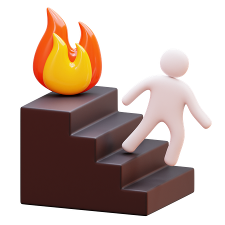 Emergency Stairs  3D Icon