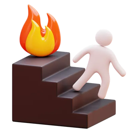 Emergency Stairs  3D Icon