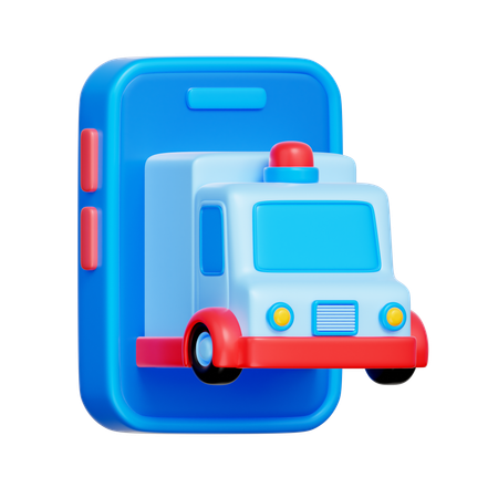 긴급 수송 앱  3D Icon