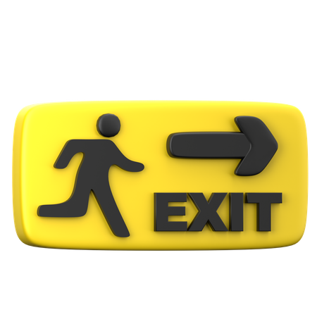 Emergncy Exit  3D Icon