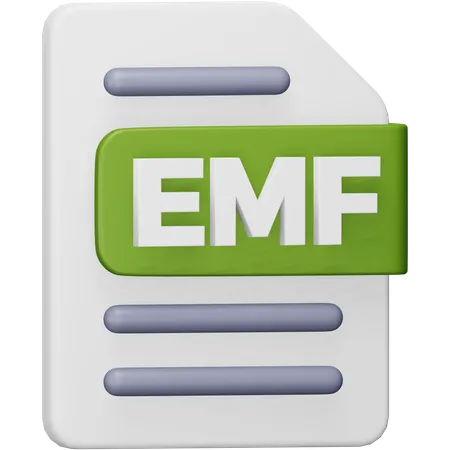 Emf File  3D Icon