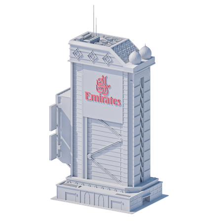 Emirates Tower - Dubai  3D Icon