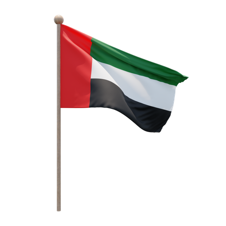 Mât de drapeau des Émirats arabes unis  3D Icon