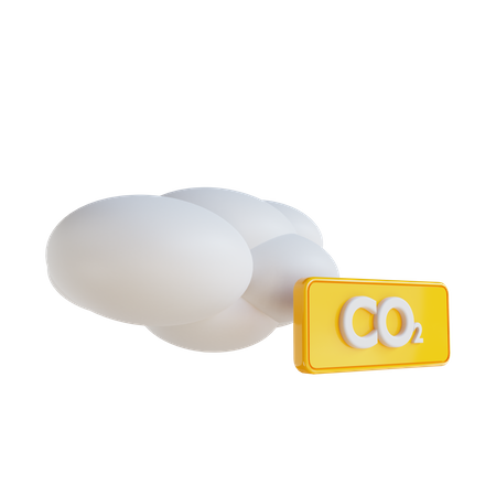 Emisión de dióxido de carbono  3D Illustration