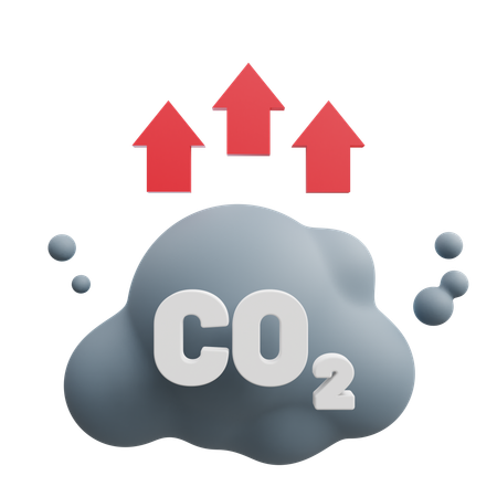 Emisiones de CO2  3D Icon