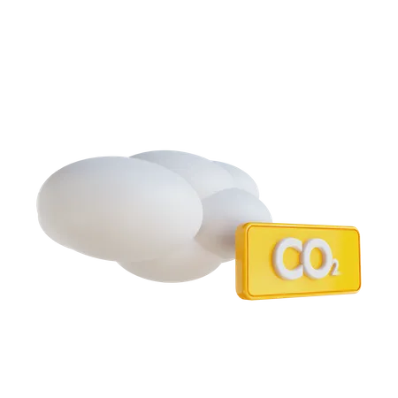 Emissão de dióxido de carbono  3D Illustration