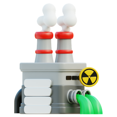 Emissão de resíduos tóxicos nucleares  3D Icon