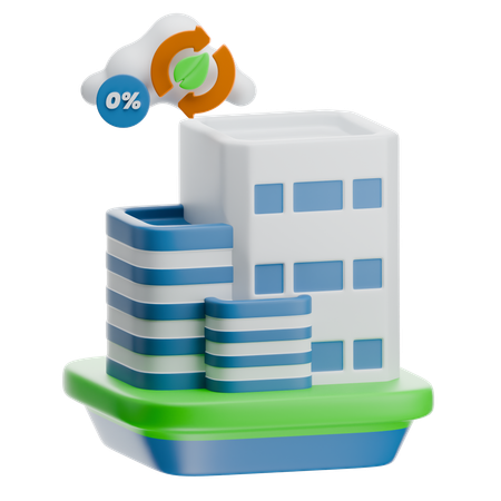 Zero emissões  3D Icon