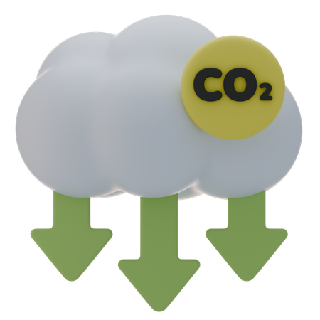 Émissions de CO2  3D Icon