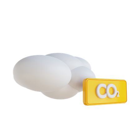 Émission de dioxyde de carbone  3D Icon