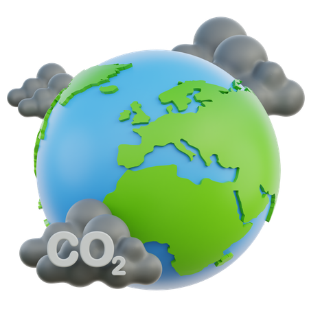 Émissions de co  3D Icon