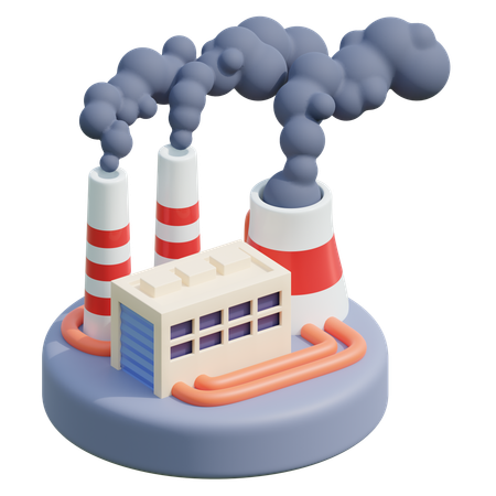 Émissions d'usine  3D Icon