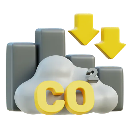 Emissionen reduzieren  3D Icon