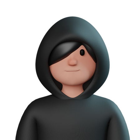 Emo Boy  3D Illustration