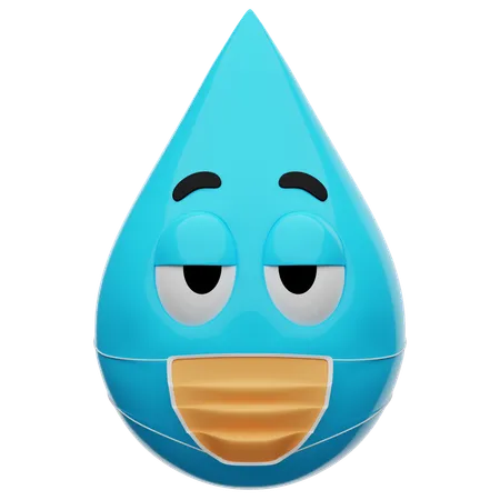 El agua emoji tiene gripe  3D Icon