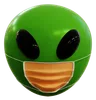 Emoji Alien Has Flu