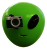 Emoji Alien Taking Photo