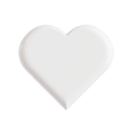 Emoji de amor branco  3D Icon