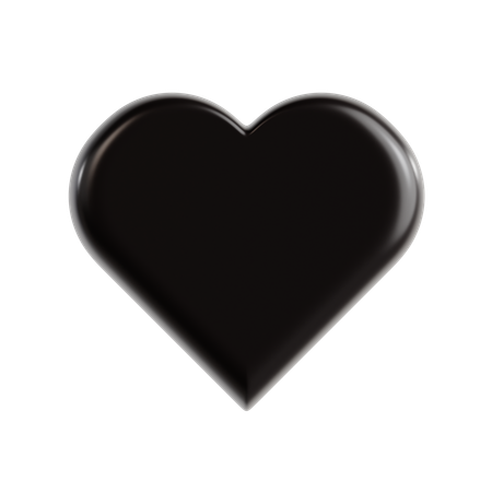 Emoji de amor negro  3D Icon