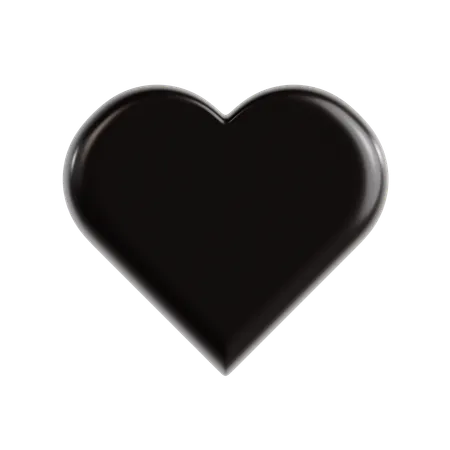 Emoji de amor negro  3D Icon