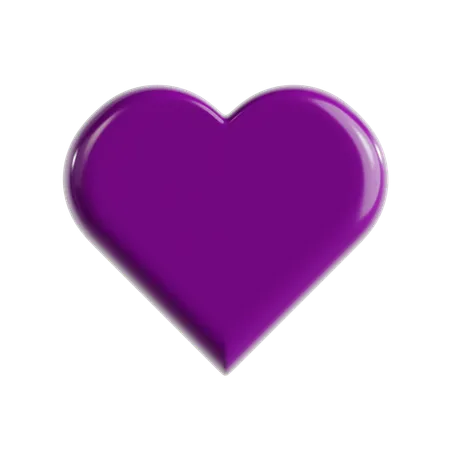 Emoji de amor roxo  3D Icon