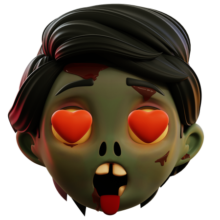 Emoji de amor zumbi  3D Icon