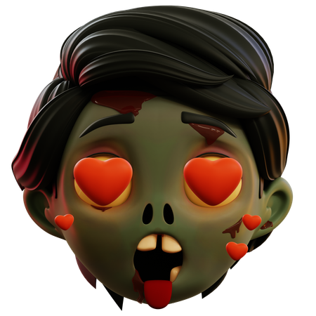 Emoji de amor zumbi  3D Icon