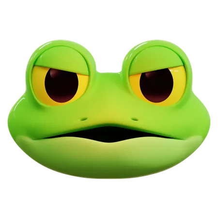 Emoji Angry Frog  3D Icon