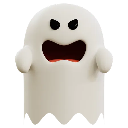 Emoji Angry Ghost  3D Icon