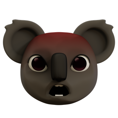 Emoji Angry Koala  3D Icon