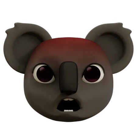 Emoji Angry Koala  3D Icon