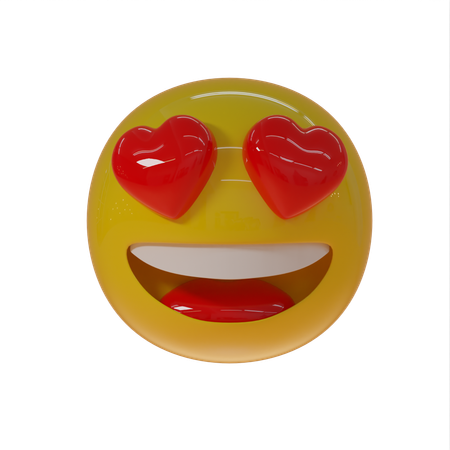 Emoji-Augen springen heraus Liebe  3D Icon
