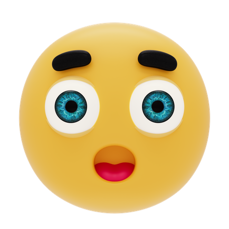Emoji avec la bouche ouverte  3D Icon