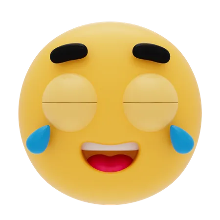 Emoji avec des larmes de joie  3D Icon