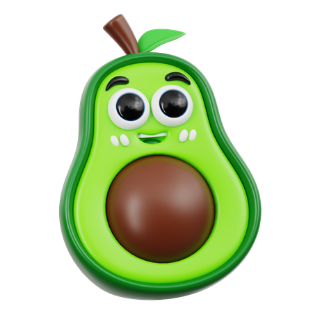 Emoji avocat mignon  3D Icon