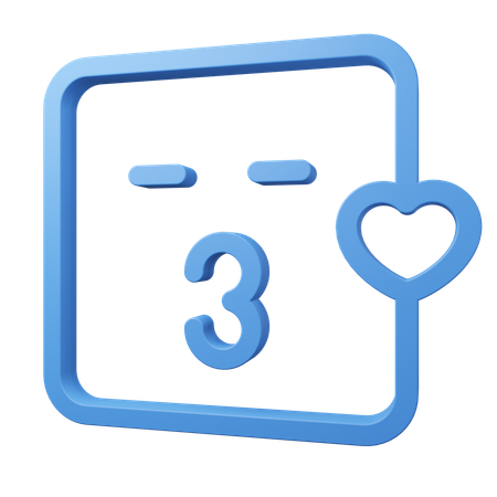 Baiser emoji  3D Icon