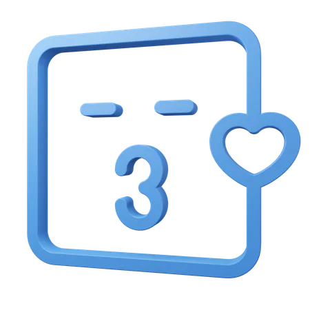 Baiser emoji  3D Icon