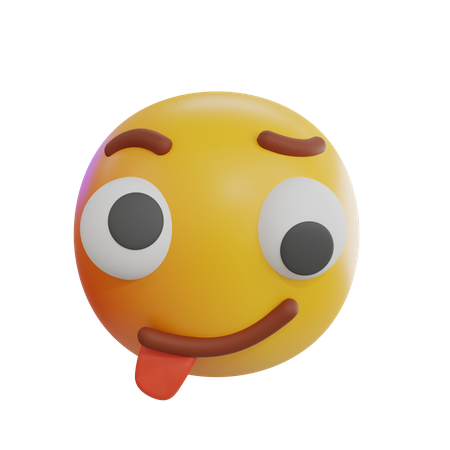 Emoji bobo de língua de fora  3D Icon