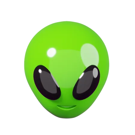Emoji de rosto alienígena  3D Emoji